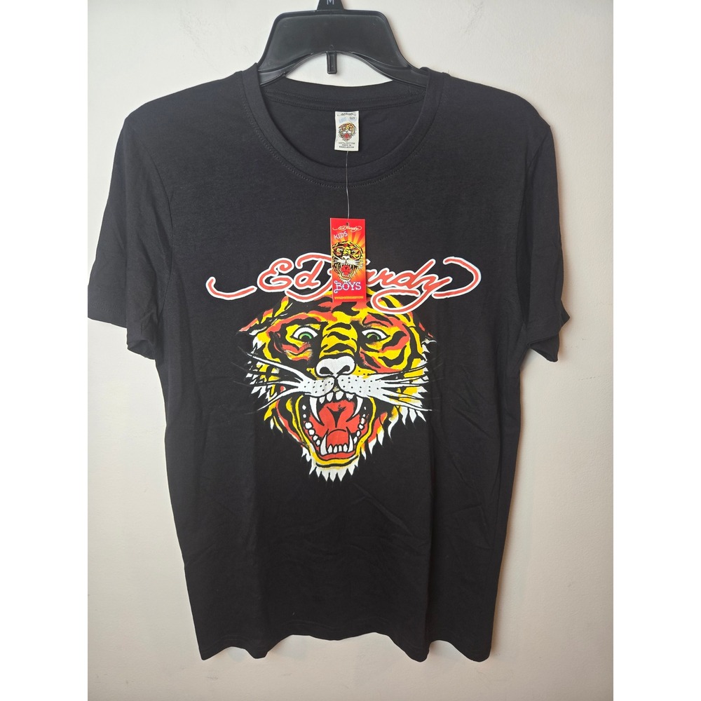 Ed Hardy‎ Kids Black Tiger Graphic T Shirt Style Size 17/18